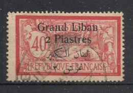 GRAND LIBAN - 1924-25 - N°YT. 31 - Type Merson 2pi Sur 40c Rouge - Oblitéré / Used - Oblitérés