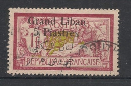 GRAND LIBAN - 1924-25 - N°YT. 36 - Type Merson 5pi Sur 1f Lie-de-vin - Oblitéré / Used - Gebruikt