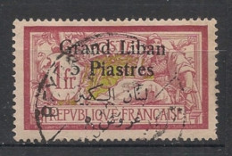 GRAND LIBAN - 1924-25 - N°YT. 36 - Type Merson 5pi Sur 1f Lie-de-vin - Oblitéré / Used - Gebruikt