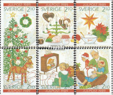 Schweden 1576-1581 (kompl.Ausg.) Postfrisch 1989 Weihnachten - Unused Stamps