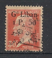 GRAND LIBAN - 1924-25 - N°YT. 41 - Type Pasteur 1pi50 Sur 30c Rouge - Oblitéré / Used - Gebruikt