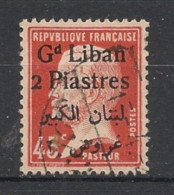 GRAND LIBAN - 1924-25 - N°YT. 41 - Type Pasteur 2pi Sur 45c Rouge - Oblitéré / Used - Usados