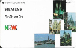 Germany - Siemens In NRW - Für Sie Vor Ort - O 2108 - 11.1995, 6DM, 10.000ex, Used - O-Reeksen : Klantenreeksen