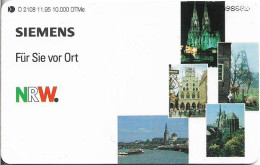 Germany - Siemens In NRW - Für Sie Vor Ort - O 2108 - 11.1995, 6DM, 10.000ex, Used - O-Serie : Serie Clienti Esclusi Dal Servizio Delle Collezioni