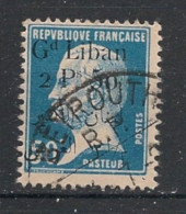 GRAND LIBAN - 1924-25 - N°YT. 43 - Type Pasteur 2pi50 Sur 50c Bleu - Oblitéré / Used - Usados