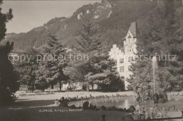 11751566 Glarus GL Bahnhof Parkanlage Fontaene Glarus - Sonstige & Ohne Zuordnung