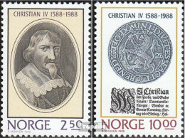 Norwegen 1001-1002 (kompl.Ausg.) Postfrisch 1988 Thronbesteigung Christian IV - Ungebraucht