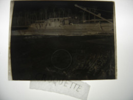 Annees 30 Photographie Plaque Verre NEGATIF Chantier Ouvriers Grue 9 X 12 Cm - Glass Slides