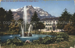 11751517 Glarus GL Hotel Glarnerhof Mit Volksgarten Fontaene Und Wiggis Glarus - Andere & Zonder Classificatie