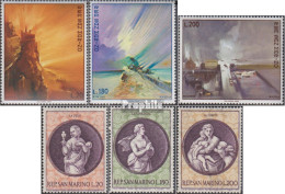 San Marino 936-938,939-941 (kompl.Ausg.) Postfrisch 1969 Gemälde, Weihnachten - Unused Stamps