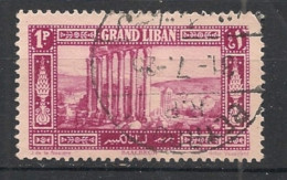 GRAND LIBAN - 1925 - N°YT. 54 - Baalbeck 1pi Rose - Oblitéré / Used - Gebruikt