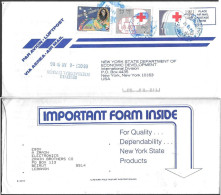 Libya Tripoli Cover Mailed To USA 1988. Red Cross Stamps - Libya