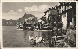 11749626 Gandria Lago Di Lugano Teilansicht Dampfer Schwaene Gandria - Other & Unclassified