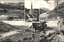 11749527 Lungern Mit See Wetterhornspitze Kirche Bergkreuz Pilatus Bruenigbahn L - Other & Unclassified