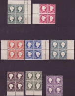 Gambia Set Of 8 Cameo Blocks Of 4 Mint Never Hinged SG 21/35 - Gambia (...-1964)