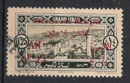GRAND LIBAN - 1926 - N°YT. 63 - 0pi25 Sur 0pi25 Vert-noir - Oblitéré / Used - Gebraucht