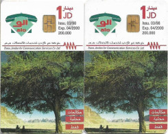 Jordan - Alo - Wadi Rum, [2 Card CN Variants (Short Long)], 03.1998, 1JD, 200.000ex, Used - Giordania