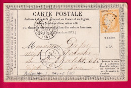 N°55 GC4489 PONCHARA SUR THROINE RHONE CARTE PRECUESEUR N°1 POUR ROANNE LETTRE - 1849-1876: Klassieke Periode