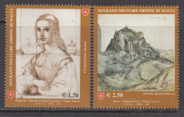2009 Sovereign Military Order Of Malta Art Durer Paintings Complete Set Of 2 MNH @ 50% Face Value - Malta (Orde Van)
