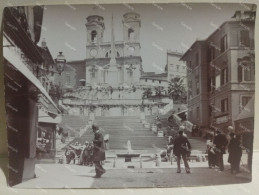 Italy Photo Italia Foto Roma 1908. PIAZZA DI SPAGNA. 115x85 Mm. - Europa