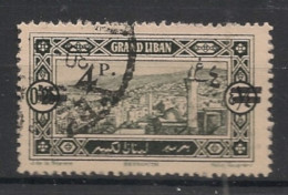 GRAND LIBAN - 1926 - N°YT. 76 - 4pi Sur 0pi25 Vert-noir - Oblitéré / Used - Gebruikt