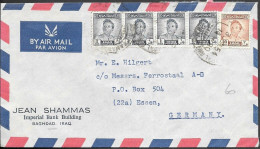 Iraq Cover To Germany 1954. 44F Rate - Irak