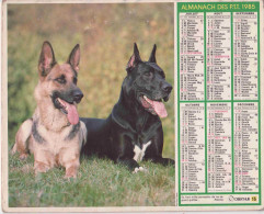 Calendrier France 1985 Cheval Chiens Berge Allemand - Groot Formaat: 1981-90