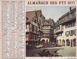 Calendrier France 1977 Chartres Colmar Alsace - Tamaño Grande : 1971-80