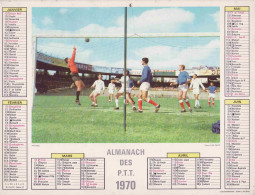 Calendrier France 1970 Football Danse Basque Folklore Costume - Tamaño Grande : 1971-80