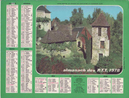 'Calendrier France 1978 Habitat Quercynois Quercy Lumiere D''ete' - Groot Formaat: 1971-80