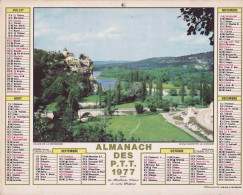 Calendrier France 1977 Calvi Corse Vallee De La Dordogne - Grand Format : 1971-80