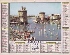 Calendrier France 1977 La Rochelle Haute Savoie En Ete - Formato Grande : 1971-80