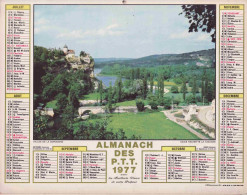 Calendrier France 1977 Calvi Corse Vallee De La Dordogne - Grossformat : 1971-80