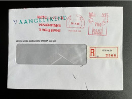 NETHERLANDS 1986 REGISTERED LETTER EDE (GLD) 28-10-1986 NEDERLAND AANGETEKEND - Cartas & Documentos