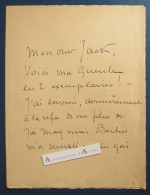 ● L.A.S Charles FALLOT Chansonnier acteur - Paris 30 Rue Lepeletier - Ufa - Film  Joé May à Berlin - Lettre Cinéma - Actores Y Comediantes 