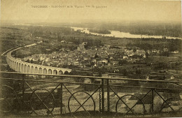 CPA (Cher) SANCERRE. Saint-Satur Et Le Viaduc, Vus De Sancerre - Sancerre