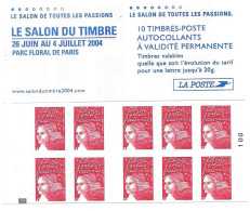 Carnet Luquet "salon Du Timbre" YT 3419-C15a Avec Carré Noir Sur Numéro 100. Rare, Voir Le Scan. Cote YT : 58 €. - Moderne : 1959-...