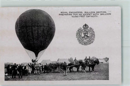 13602411 - Royal Engineers, Balloon Section  Wappen  AK - Luchtballon