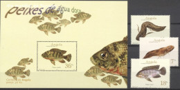 Angola 2001, Fishes, 3val In BF - Fishes