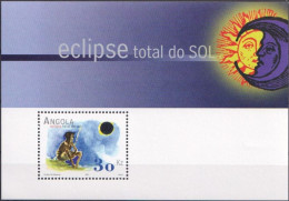 Angola 2002, Eclipse, 4val In BF - Astronomy