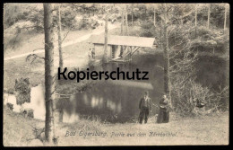 ALTE POSTKARTE BAD ELGERSBURG PARTIE AUS DEM KÖRNBACHTAL TEICH EHEPAAR THÜRINGEN Ansichtskarte Postcard Cpa AK - Elgersburg