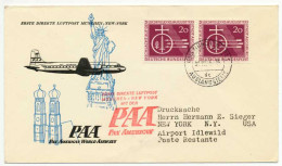 BRD 1955 Nr 216 PAA MÜNCHEN NEW YORK BRIEF MEF X73EEF6 - Brieven En Documenten