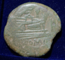 93  -  BONITO  AS  DE  JANO - SERIE SIMBOLOS - VICTORIA Y PUNTA DE LANZA - MBC - Republic (280 BC To 27 BC)