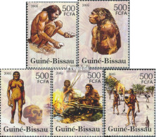 Guinea-Bissau 3149-3153 (kompl. Ausgabe) Postfrisch 2005 Neandertaler, Mineralien - Guinée-Bissau