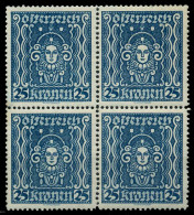 ÖSTERREICH 1922 Nr 399AII Postfrisch VIERERBLOCK X7ABEBA - Unused Stamps