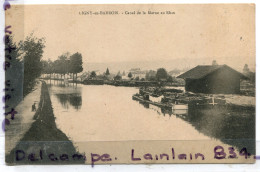 - LIGNY EnBARROIS - ( Meuse ) -  Canal De La Marne Au Rhin, Péniche, Linge, écrite Par Un Soldat, 1914, TBE, Scans. - Ligny En Barrois