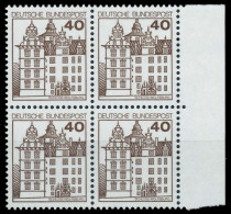 BRD DS BURGEN U. SCHLÖSSER Nr 1037 Postfrisch VIERERBLO X92FE96 - Unused Stamps