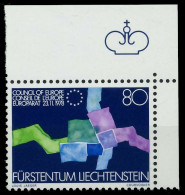 LIECHTENSTEIN 1979 Nr 729 Postfrisch ECKE-ORE X075AF6 - Unused Stamps