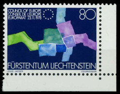 LIECHTENSTEIN 1979 Nr 729 Postfrisch ECKE-URE X075AFA - Nuevos