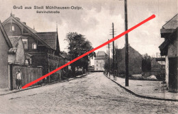 AK Stadt Mühlhausen Mlynary Bahnhofstraße Bahnhof Preußisch Holland Paslek Braunsberg Braniewo Frauenburg Elbing Elblag - Ostpreussen